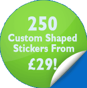 250 Custom Shaped Stickers From £29